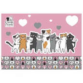 Podkładki na biurko - Podkład szkolny na biurko obustronny Cleo i Frank Kotki 39 Derform - miniaturka - grafika 1