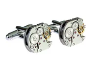 Spinki do mankietów i krawatów - Posrebrzane spinki SQUARES I - miniaturka - grafika 1