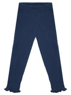 Legginsy - Dziewczęce legginsy prążkowane granatowe Nicol,r.134 - miniaturka - grafika 1