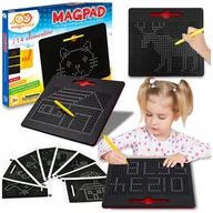 Tablice dla dzieci - DUŻA TABLICA MAGNETYCZNA MAGPAD XXL KULKI 714 SZTUK DO RYSOWANIA MONTESSORI - miniaturka - grafika 1