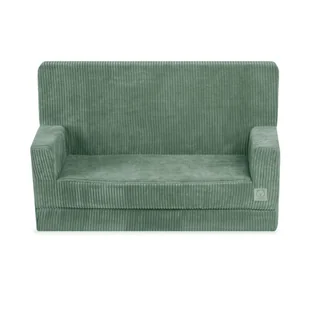 MISIOO Sofa z podłokietnikami Foldie, zielony sztruks premium - Zestawy mebli dla dzieci - miniaturka - grafika 1