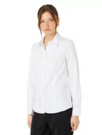 Koszule damskie - Koton Damska koszula z długim rękawem Basic, biały (000), 36 - miniaturka - grafika 1
