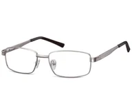 Okulary korekcyjne, oprawki, szkła - Męskie Oprawki korekcyjne zerówki okulary metalowe 639A szare - miniaturka - grafika 1