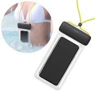 Etui i futerały do telefonów - Baseus uniwersalny wodoodporny pokrowiec etui na telefon (max 7,2'') na basen nad wodę IPX8  żółty (ACFSD-DGY) - miniaturka - grafika 1