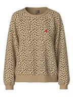 Bluzy damskie - Pieces Bluza w kolorze jasnobrązowym - miniaturka - grafika 1