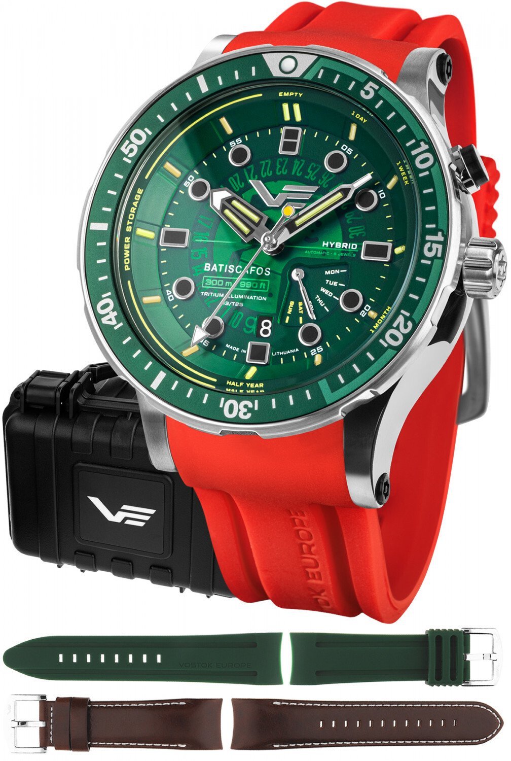 Zegarek Vostok Europe Zegarek męski Vostok Europe PX84-511A770SR czerwony