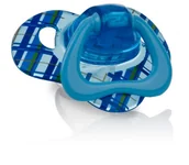 Smoczki uspokajające - Nuby Smoczek do uspokojania ortodontyczny 6-12m NB67535M CD - miniaturka - grafika 1