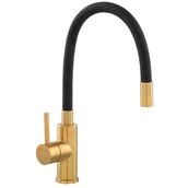 Baterie kuchenne - Bateria kuchenna z elastyczną wylewką Fitness Gold Stal Szczotkowana Ferro - miniaturka - grafika 1