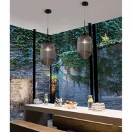 Lampy sufitowe - Luces Exclusivas LAMPA wisząca ARJONA LE41880 Luces Exclusivas szklana OPRAWA modernistyczny zwis przydymiony czarny - miniaturka - grafika 1