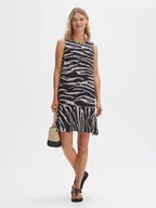 Sukienki - OPUS Sukienka w kolorze czarno-kremowym - miniaturka - grafika 1