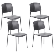 Krzesła - Zestaw 4 krzeseł do jadalni czarny ASTORIA - miniaturka - grafika 1