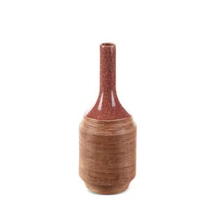 Nowoczesny Wazon Ceramiczny Elda 15X15X38 Jasnobrązowy - Wazony i flakony - miniaturka - grafika 1