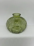 Wazony i flakony - Szklany mały wazon zielony wazon dekoracyjny mały 9cm - miniaturka - grafika 1