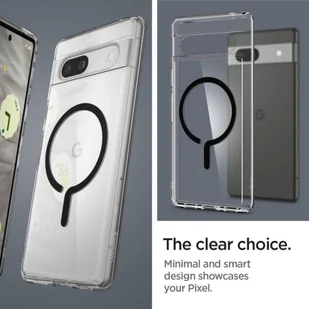 Etui GOOGLE PIXEL 7A Spigen Ultra Hybrid Onetap Ring MagSafe transparentne - Etui i futerały do telefonów - miniaturka - grafika 17