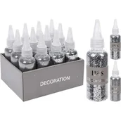 Ozdoby bożonarodzeniowe - Brokat w butelce srebrny 40 g mix - miniaturka - grafika 1