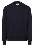Bluzy męskie - Gant - Męska bluza nierozpinana, niebieski - miniaturka - grafika 1
