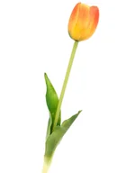 Sztuczne kwiaty - Tulipan silikonowy jak żywy pomarańczowy gumowy 40 cm rozkwitnięty - miniaturka - grafika 1