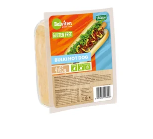 BUŁKI DO HOT DOGÓW BEZGLUTENOWE (4 szt.) 260 g - BALVITEN - Zdrowa żywność - miniaturka - grafika 1