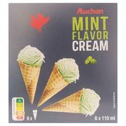 Lody i desery lodowe - Auchan - Rożek mięta - miniaturka - grafika 1