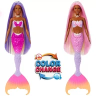 Lalki dla dziewczynek - Lalka Barbie Syrenka Zmiana koloru HRP96 MATTEL - miniaturka - grafika 1