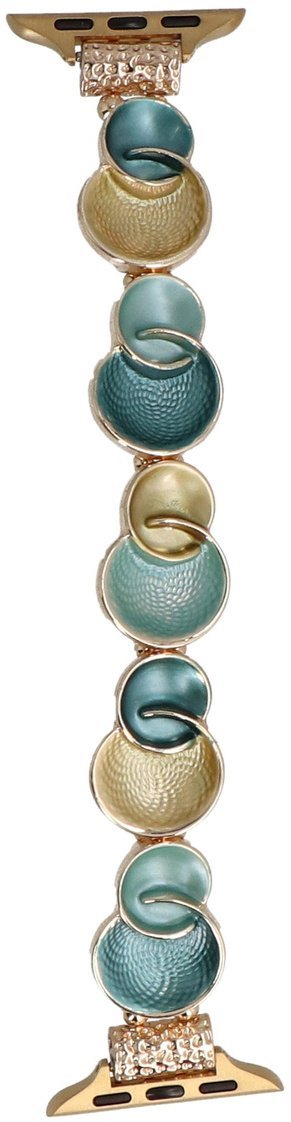 GlacierX bransoleta do smartwatcha Gleam Bubbles Stretch Bracelet Ocean Spark do AW 38/40/41mm Zielono-Żółta