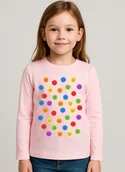 Koszulki dla dziewczynek - Koszulka na Dzień Kropki z długim rękawkiem dla dziewczynki - wzór kropeczki84 - miniaturka - grafika 1