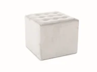 Fotele i pufy dla dzieci - Pufa LORI VELVET jasnoszara - POLECA nas aż 98% klientów - ZAMÓW (91 822 80 56) - miniaturka - grafika 1