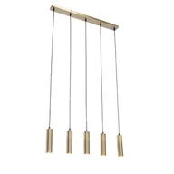 Lampy sufitowe - QAZQA Nowoczesna lampa wisząca brązowa 5-punktowa - Jeana - miniaturka - grafika 1