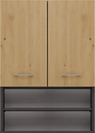 Szafki łazienkowe - Wisząca półka na pralkę Bagnoli M: wys: 90 cm, szer: 64 cm, gł: 30 cm, meble łazienkowe, szafka na pralkę wysoka szafka, meble łazienkowe, szafka łazienkowa, szafka łazienkowa wysoka, antracyt/dąb artisan - miniaturka - grafika 1