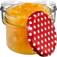 Pojemniki kuchenne - Słoiki Tartu 235ml 20szt. 82mm + wieczka "Czerwony Groszek" - miniaturka - grafika 1