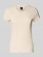 Koszulki i topy damskie - T-shirt o kroju slim fit z wzorem w paski model ‘Stripe eyben’ - miniaturka - grafika 1