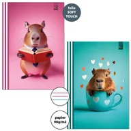 Zeszyty szkolne - Bee-bee Zeszyt A432k 3-linie kolor 90g Kapibara (6szt) - miniaturka - grafika 1