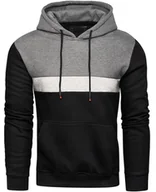 Bluzy męskie - Bluza męska czarna z kapturem Recea - miniaturka - grafika 1