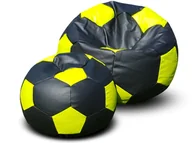 Fotele i pufy dla dzieci - Pufa piłka XXXXL worek + gratis czarno-limonkowa - miniaturka - grafika 1