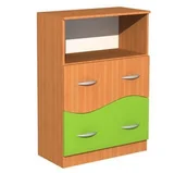 Meble do szkół i przedszkoli - Regał szkolny z szufladami Fala 31, szer. 800 mm - miniaturka - grafika 1