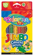 Przybory szkolne - Colorino Kredki ołówkowe Jumbo okrągłe drewniane 6 kolorów - miniaturka - grafika 1