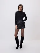 Spódnice - Reserved - Spódnico-szorty z imitacji skóry - czarny - miniaturka - grafika 1