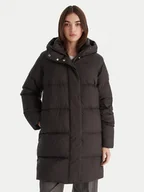 Kurtki damskie - Tommy Hilfiger Płaszcz zimowy Modern WW0WW46535 Czarny Regular Fit - miniaturka - grafika 1