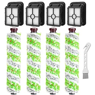 Dhoua Części zamienne do serii Bissell CrossWave Pet Pro 2306A i CrossWave 1785, 4-pak Multi-Surface Pet Pro Brush Rolls + 4 filtry próżniowe 1866, w porównaniu z częścią 1613568 i 161-3568, 1608684 - Akcesoria do odkurzaczy - miniaturka - grafika 1