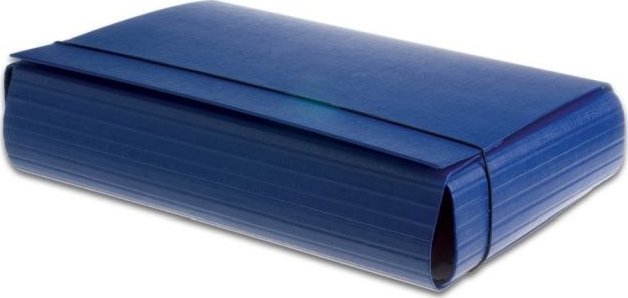 Teczka łamana PENMATE A4/8cm na gumkę LUX PCV GRANATOWA