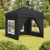 Pawilony ogrodowe - Składany namiot imprezowy ze ściankami, antracytowy, 2x2 m - miniaturka - grafika 1