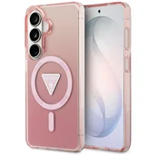 Etui i futerały do telefonów - Etui Guess IML Gradient Triangle MagSafe do Samsung Galaxy S26 różowy - miniaturka - grafika 1