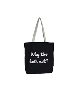 Torebki damskie - Econanos Hellobags2019 płócienna i plażowa torba na zakupy, 38 cm, czarna (NEGRO) - grafika 1