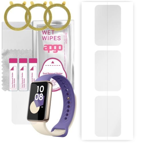 3x folia ochronna hydrożelowa do Honor Band 9 - apgo Smartwatch Hydrogel Protection Ochrona na ekran smartwatcha