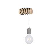 Lampy ścienne - Spotlight Trabo Concrete kinkiet 1-punktowy sosna naturalna/czarny/szary 69399150 69399150 - miniaturka - grafika 1