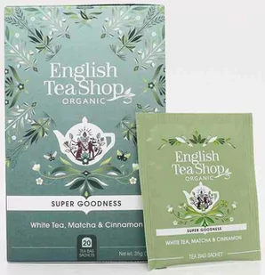 Herbata BIAŁA - CYNAMON - MATCHA - IMBIR BIO (20 x 1,75 g) 35 g English Tea Shop - Herbata - miniaturka - grafika 1