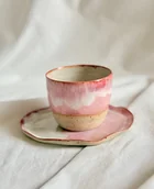 Kubki - Czarka LOVE STORY ze spodkiem - miniaturka - grafika 1