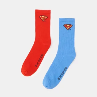 Skarpetki męskie - Sinsay - Skarpetki Superman 2 pack - Wielobarwny - grafika 1