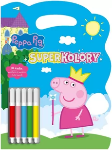 Peppa Pig. SuperKolory - Kolorowanki, wyklejanki - miniaturka - grafika 1