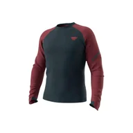 Bluzy sportowe męskie - Bluza trekkingowa męska Dynafit 24/7 Polartec Pullover bordowy/szary l - miniaturka - grafika 1